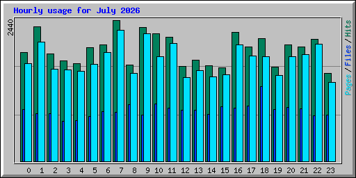 Hourly usage for July 2026