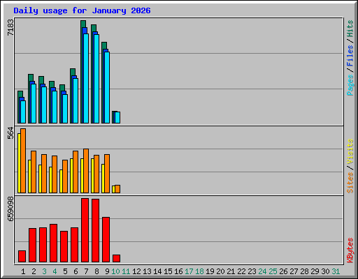 Daily usage for January 2026