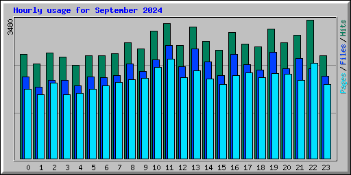 Hourly usage for September 2024