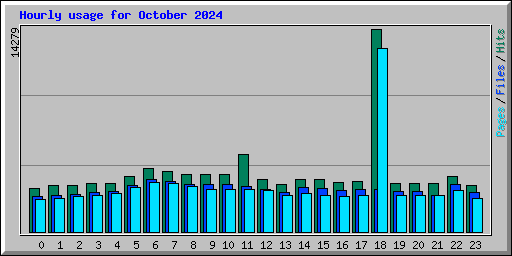 Hourly usage for October 2024