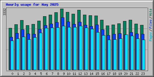 Hourly usage for May 2025