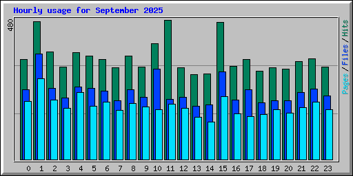 Hourly usage for September 2025