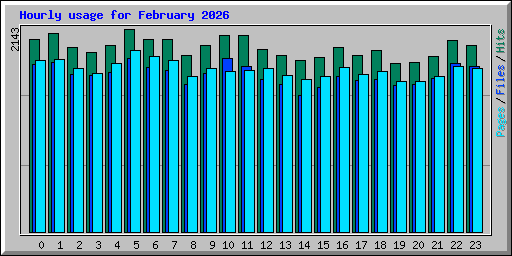Hourly usage for February 2026