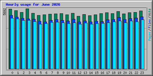 Hourly usage for June 2026