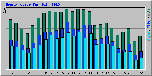 Hourly usage for July 2026