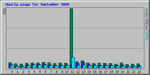 Hourly usage for September 2026